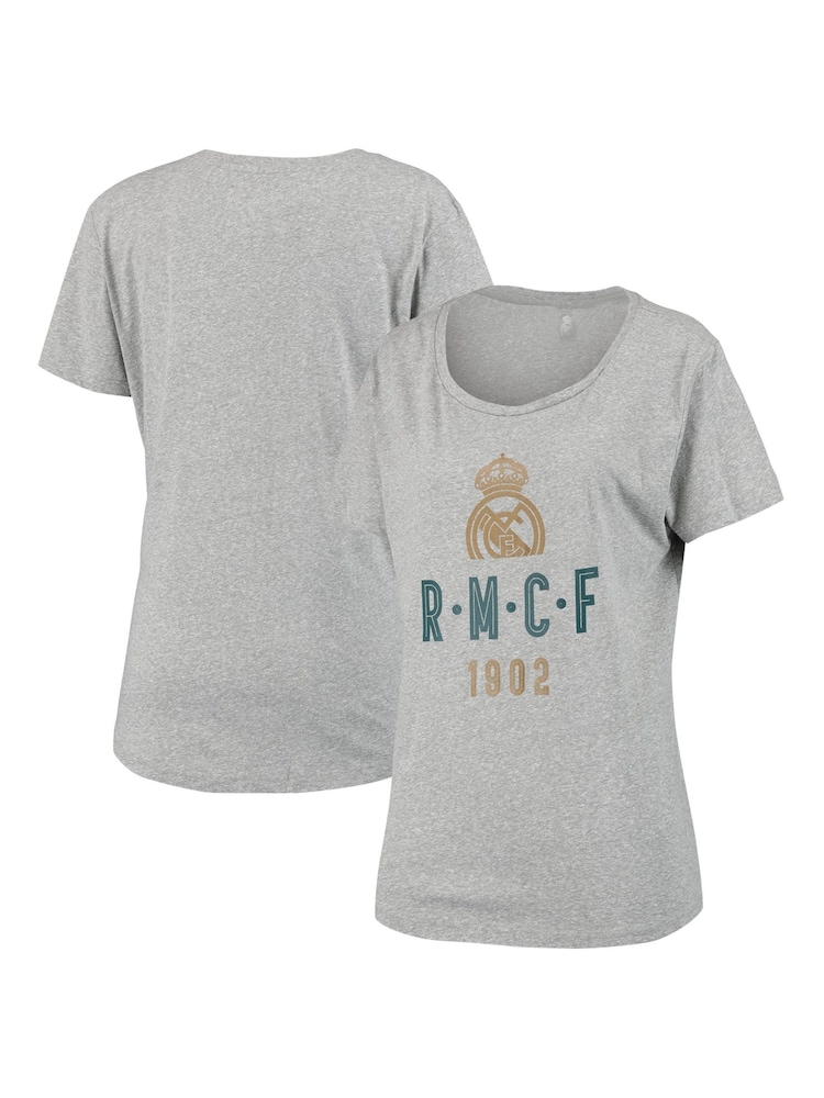 Fanatics Womens Grey 100% Cotton Real Madrid Graphic T-Shirt - Image 1 of 3
