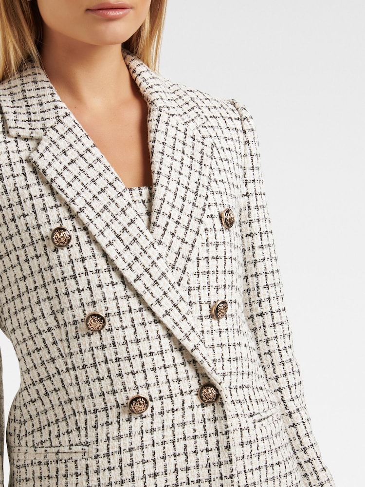 Forever New Cream Pearl Boucle Jacket - Image 5 of 5