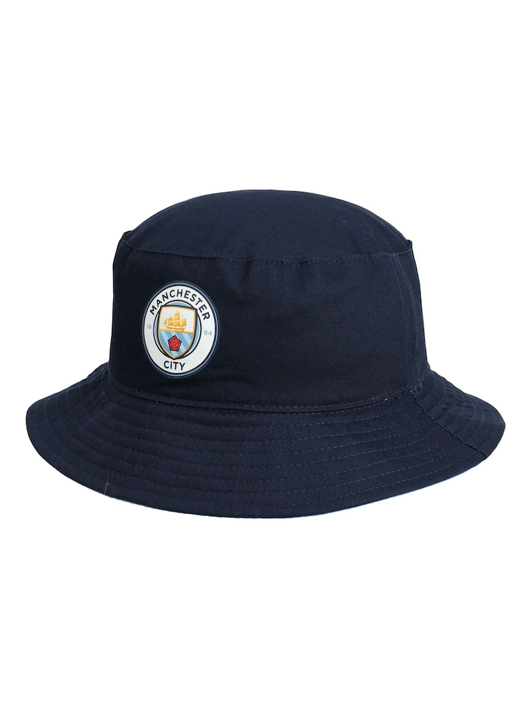 Fanatics Blue Manchester City Hawaiian Reversible Bucket Hat Adults - Image 1 of 4