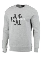 Fanatics Grey Real Madrid Graphic Crew Sweater - Image 2 of 3