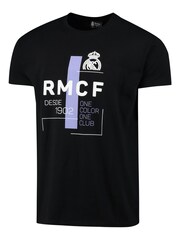 Fanatics 100% Cotton Real Madrid Graphic Black T-Shirt - Image 2 of 3