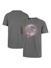Fanatics Grey 100% Cotton MLB New York Yankees Scrum T-Shirt - Image 1 of 3
