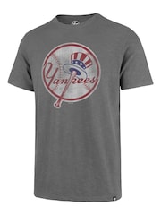 Fanatics Grey 100% Cotton MLB New York Yankees Scrum T-Shirt - Image 2 of 3