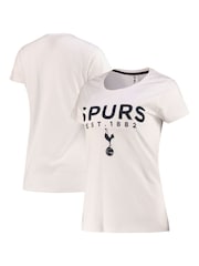 Fanatics Womens 100% Cotton Tottenham Hotspur Graphic White T-Shirt - Image 1 of 3