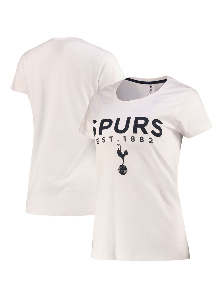 Fanatics Womens 100% Cotton Tottenham Hotspur Graphic White T-Shirt - Image 1 of 3