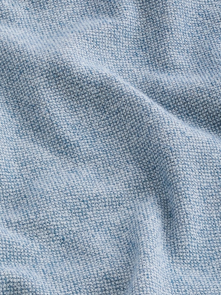 Light Blue Brushed Texture 100% Cotton Long Sleeve Shirt - Image 6 of 6