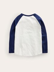 Boden Cream Raglan Fact File T-Shirt - Image 2 of 3