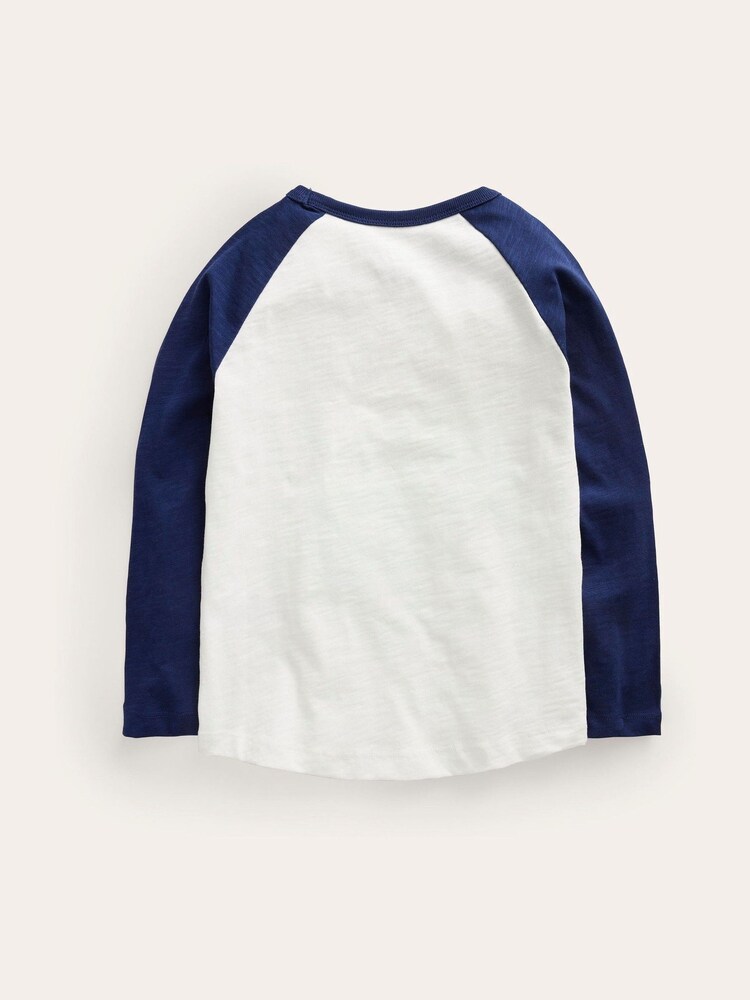 Boden Cream Raglan Fact File T-Shirt - Image 2 of 3