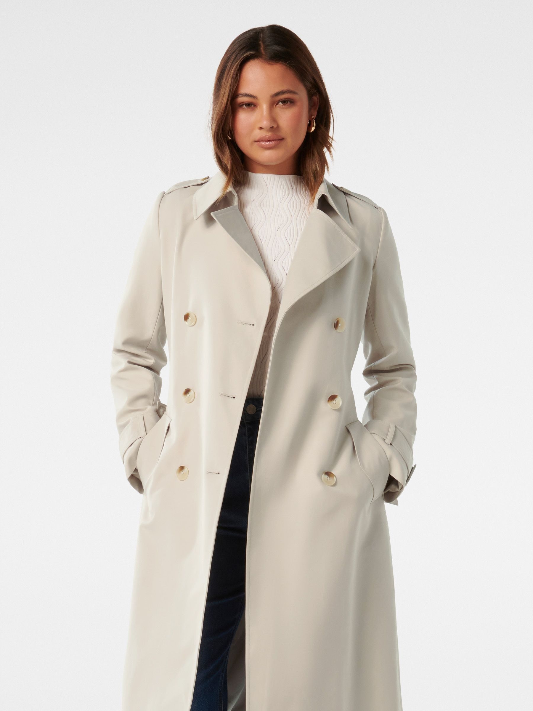 Buy Forever New Cream Maggie Fashion Trench Coat from Next Luxembourg