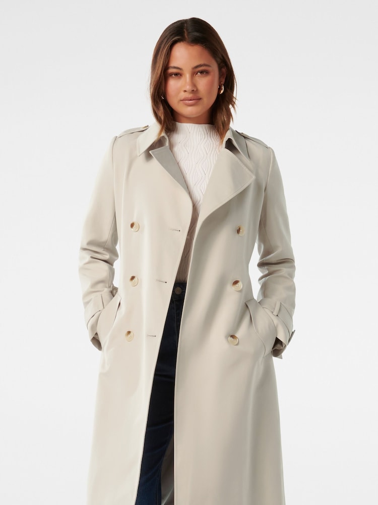 Forever New Cream Maggie Fashion Trench Coat - Image 1 of 5