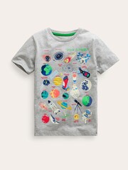 Boden Grey Glow Space Educational T-Shirt - Image 1 of 3