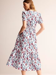 Boden Cream Eve Linen Midi Dress - Image 3 of 5