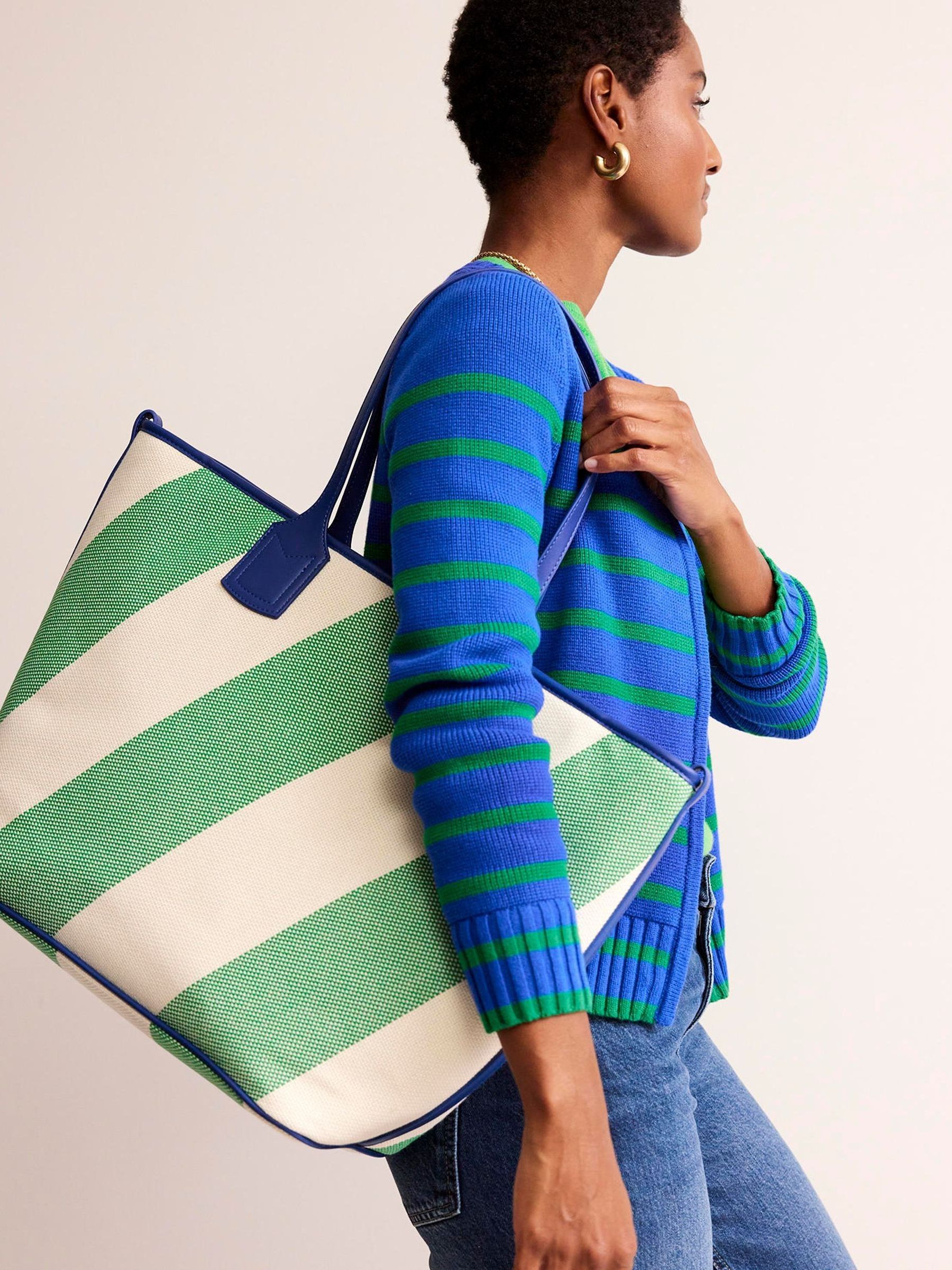 Buy Boden Green Trapeze Tote Bag from Next Luxembourg