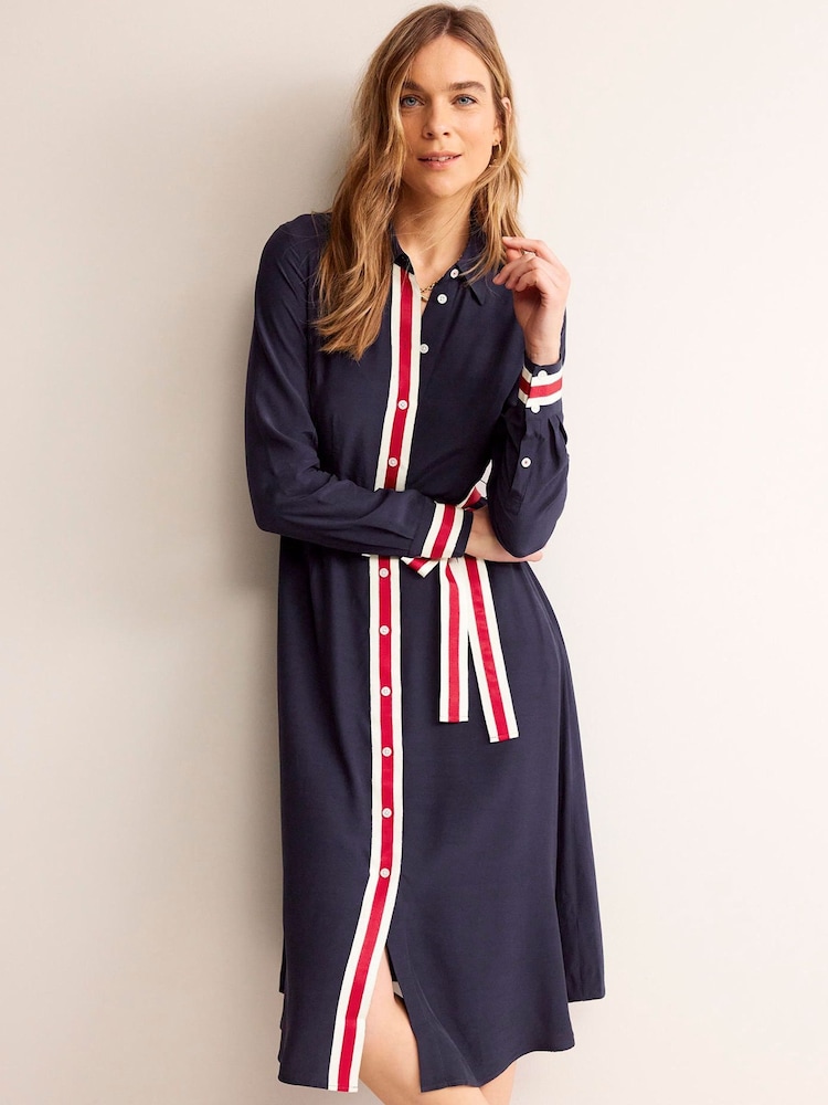 Boden Blue Kate Tipping Shirt Dress - Image 1 of 5