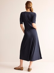 Boden Navy Rebecca Jersey Midi Tea Dress - Image 2 of 5