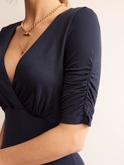 Boden Navy Rebecca Jersey Midi Tea Dress - Image 4 of 5