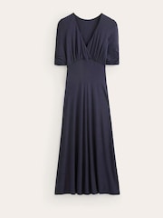 Boden Navy Rebecca Jersey Midi Tea Dress - Image 5 of 5