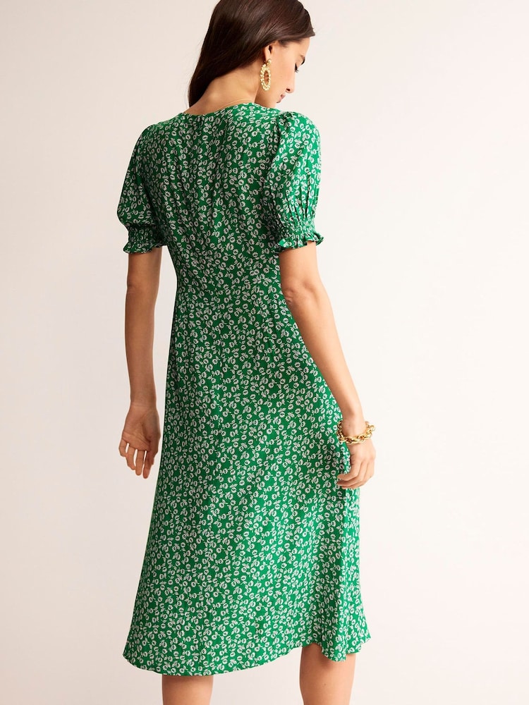 Buy Boden Green Corinne Midi Tea Dress from Next Luxembourg