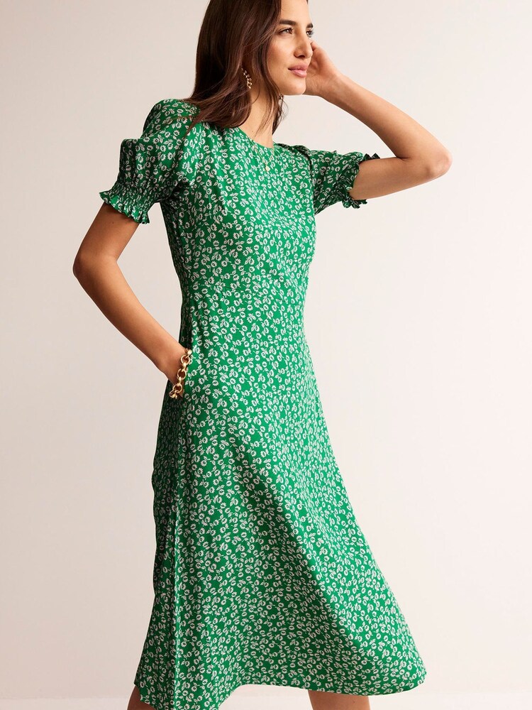 Buy Boden Green Corinne Midi Tea Dress from Next Luxembourg