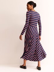 Boden Blue Hotch Stripe Jersey Midi Dress - Image 2 of 5