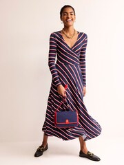 Boden Blue Hotch Stripe Jersey Midi Dress - Image 3 of 5