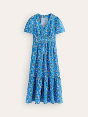 Boden Blue Eve Linen Midi Dress - Image 5 of 5