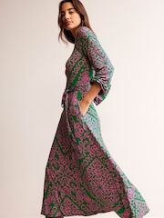Boden Green Placement Print Jersey Dress - Image 3 of 5