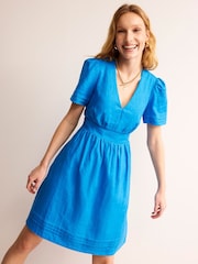 Boden Blue Eve Linen Short Dress - Image 1 of 6