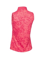 Calvin Klein Golf Pink Canvas Print Polo Shirt - Image 6 of 8