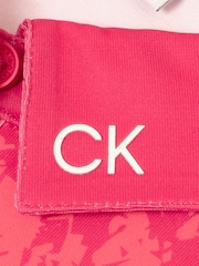 Calvin Klein Golf Pink Canvas Print Polo Shirt - Image 8 of 8