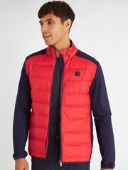 Calvin Klein Golf Red Rangewood Full Zip Hybrid Jacket - Image 1 of 9
