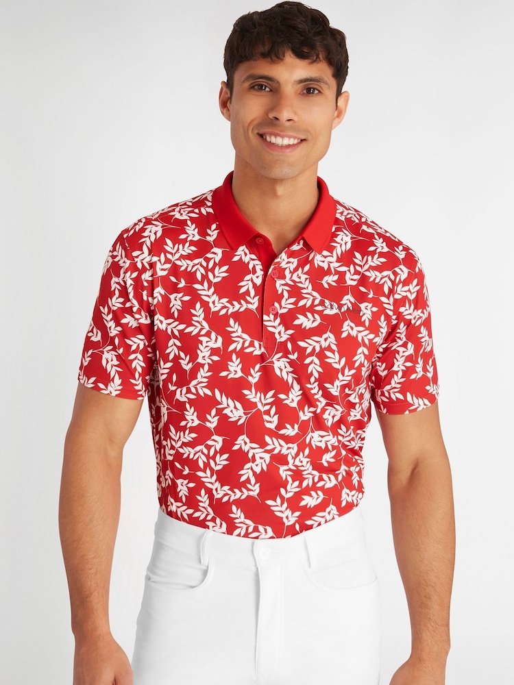 Calvin Klein Golf Abstract Print Polo Shirt - Image 1 of 9