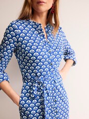 Boden Blue Julia Jersey Shirt Dress - Image 4 of 5