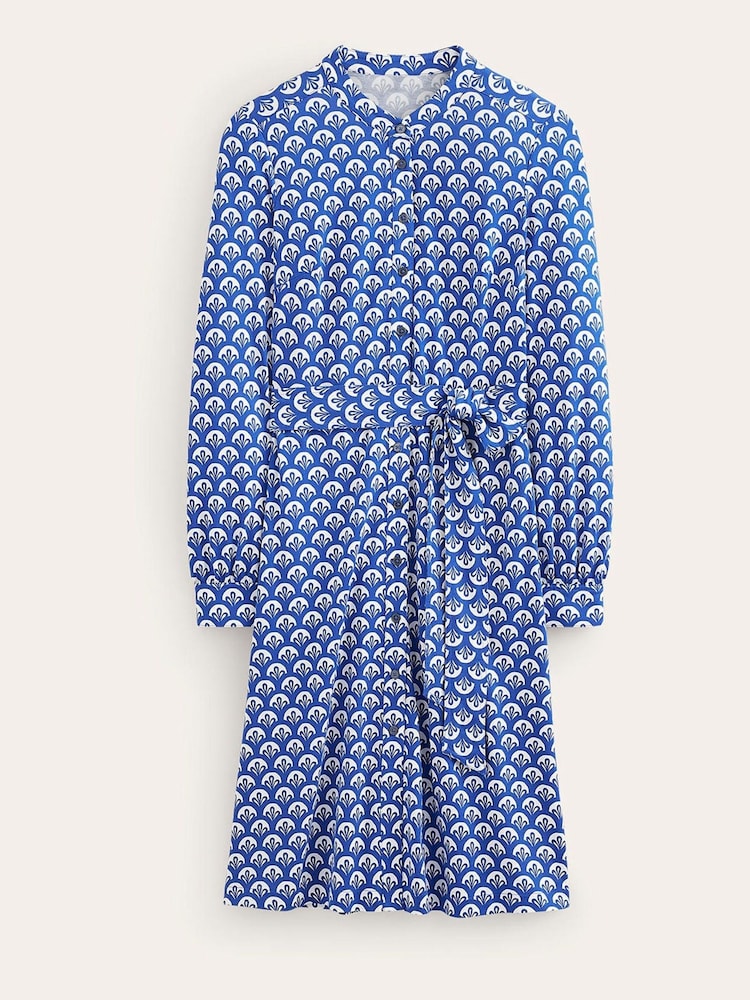 Boden Blue Julia Jersey Shirt Dress - Image 5 of 5