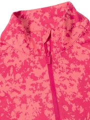 Calvin Klein Golf Pink Canvas Print Zip Top - Image 7 of 9