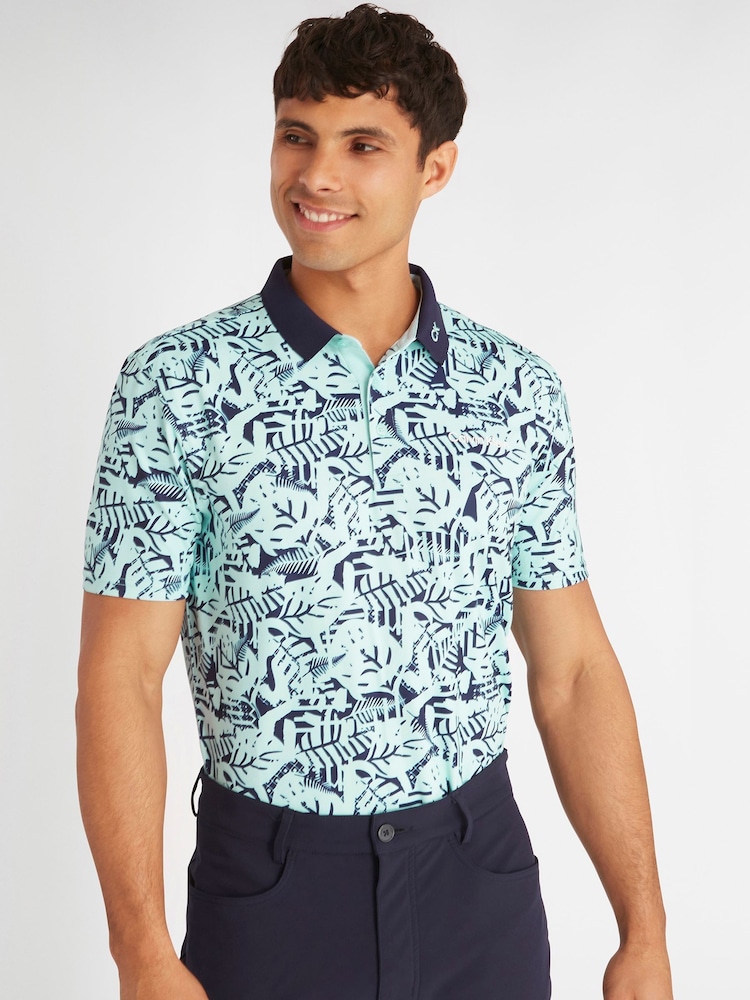 Calvin Klein Golf Abstract Print Polo Shirt - Image 1 of 9