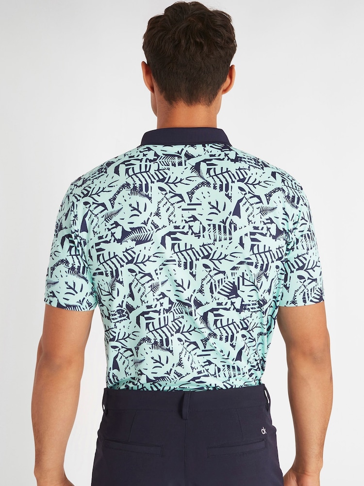 Calvin Klein Golf Abstract Print Polo Shirt - Image 2 of 9