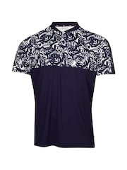 Calvin Klein Golf modra Brookhill Polo majica z ovratnikom Blade Collar - Slika 4 iz 8
