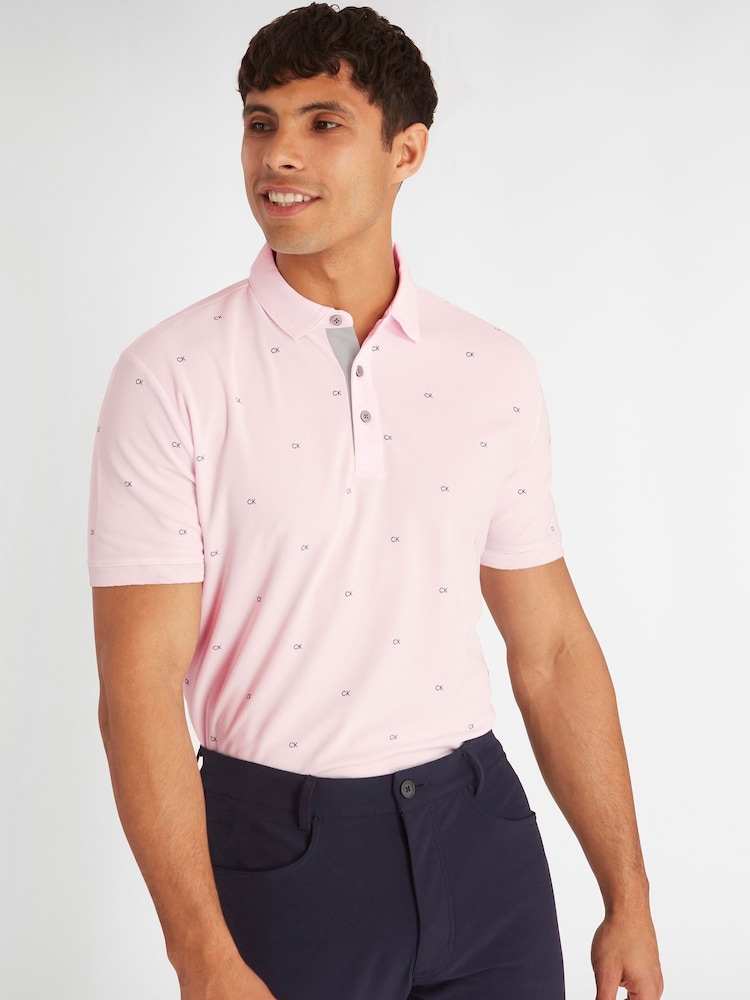 Calvin Klein Golf Monogram Polo Shirt - Image 1 of 8