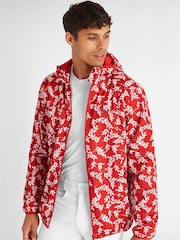 Calvin Klein Golf Red Printed Windbreaker Jacket - Image 1 of 9