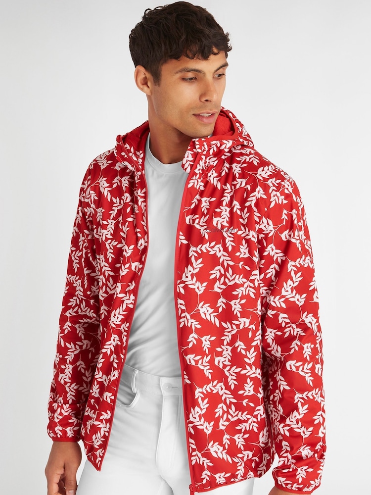 Calvin Klein Golf Red Printed Windbreaker Jacket - Image 1 of 9