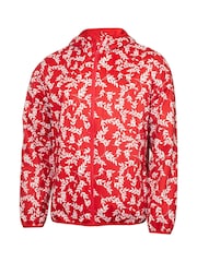 Calvin Klein Golf Red Printed Windbreaker Jacket - Image 5 of 9