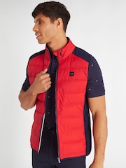 Calvin Klein Golf Red Rangewood Full Zip Hybrid Gilet - Image 1 of 8