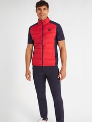 Calvin Klein Golf Red Rangewood Full Zip Hybrid Gilet - Image 3 of 8