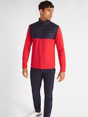 Calvin Klein Golf Red Rangewood Quarter Zip Hybrid Base Layer - Image 3 of 8