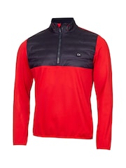 Calvin Klein Golf Red Rangewood Quarter Zip Hybrid Base Layer - Image 5 of 8