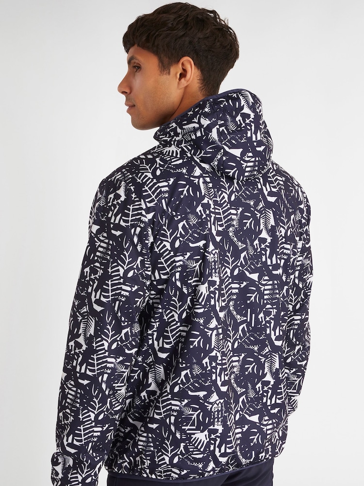 Calvin Klein Golf Printed Windbreaker Blue Jacket - Image 2 of 9