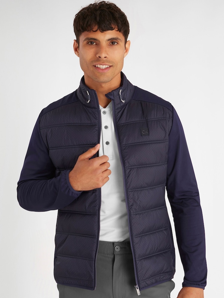 Calvin Klein Golf Blue Rangewood Full Zip Hybrid Jacket - Image 1 of 9