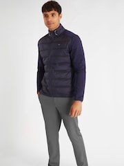 Calvin Klein Golf Blue Rangewood Full Zip Hybrid Jacket - Image 3 of 9