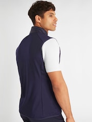Calvin Klein Golf Blue Rangewood Full Zip Hybrid Gilet - Image 2 of 9